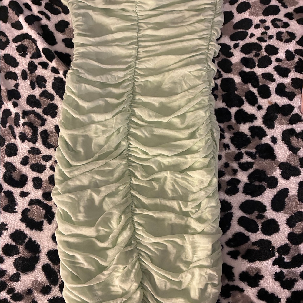 Forever 21 Mint Ruched Dress